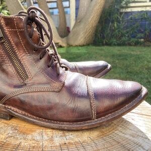 Bed Stu Bonnie Women Ankle All Leather Boot Teak Rustic Size 9